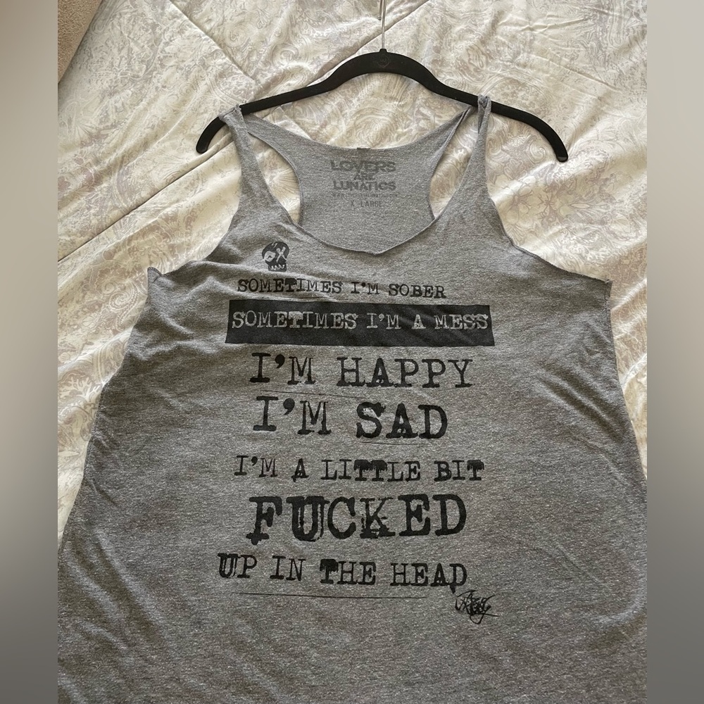 Lovers are Lunatics Sober/Happy Tank - Jacoby Shaddix line